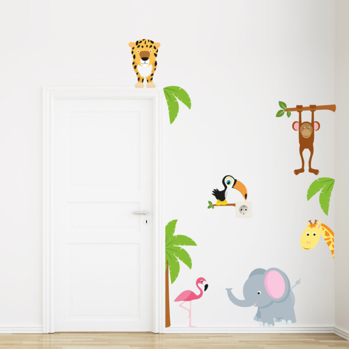 muursticker-dieren-jungle