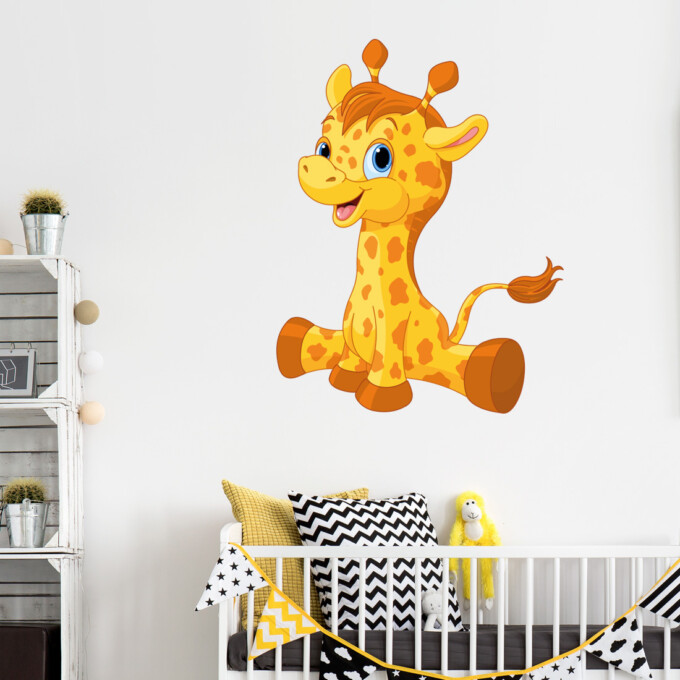 muursticker-giraffe-baby-klein-jong-kleur