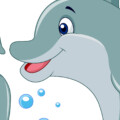 muursticker-dolfijn