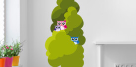 boom-muursticker-kinderkamer-vrolijk-uilen-familie-owls-happy-kleurrijk