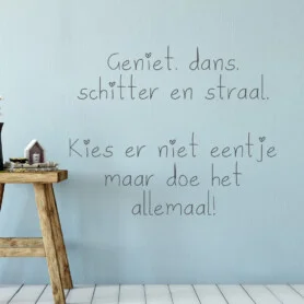 quote muurstickers goedkoop inspiratie zwart wit