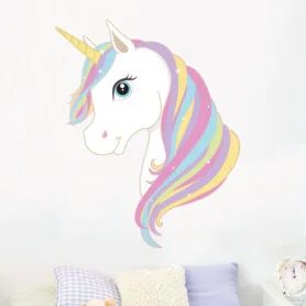 muursticker-unicorn-meisjeskamer-kleurrijk