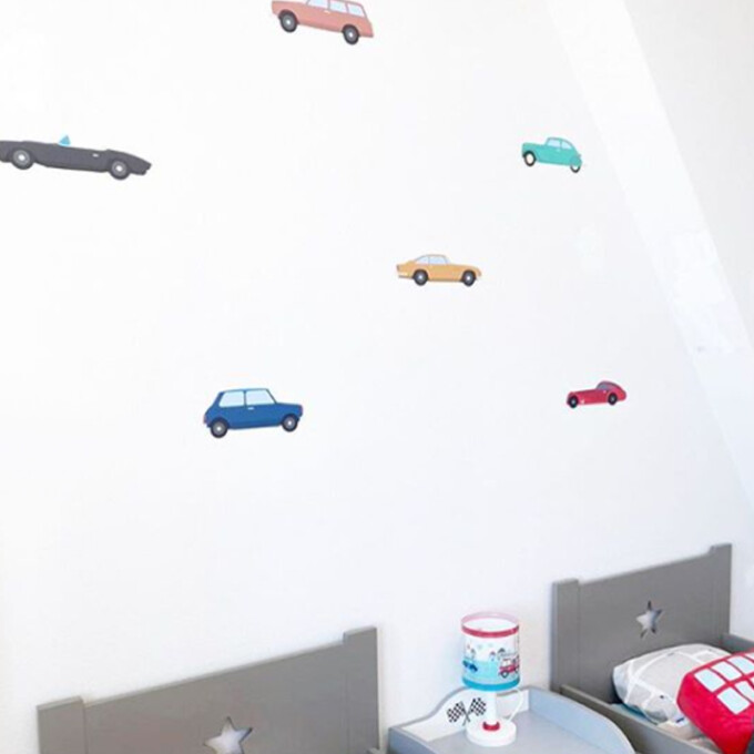 autos stickers kinderkamer stoer ideeen leuk muur decoratie inspiratie kinderkamer bedden