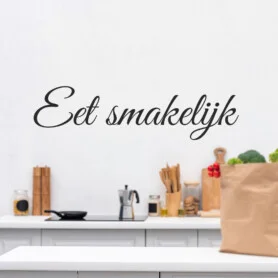 muursticker keuken eet smakelijk