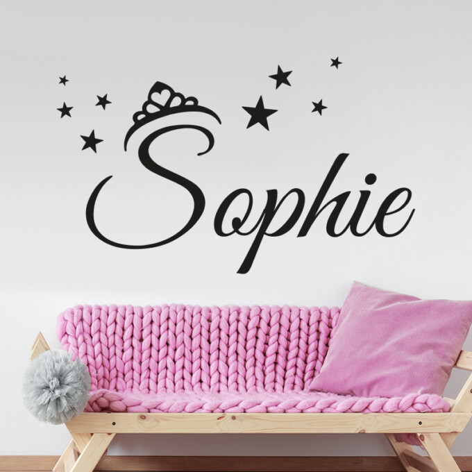 muursticker-prinses-princess-met-naam-babykamer-kinderkamer