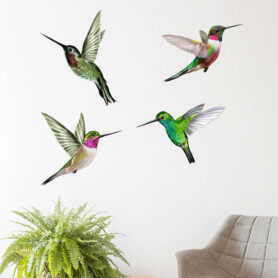 Muursticker-tropische-vogels-hummingbird-kolibrie