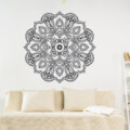 mandala muursticker wandsticker decoratie ideeen diy inspiratie woonkamer zwart grijs wit