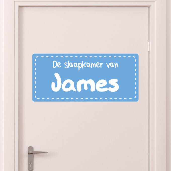 deursticker kinderkamer jongen blauw