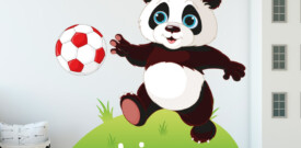 muursticker panda voetballende babykamer kinderkamer kids room speelkamer ideen inspiratie leuk diy