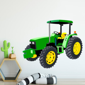 muursticker tractor trekker kinderkamer boeren john deere groen