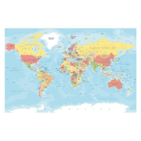 muursticker wereldkaart kleur wand landkaart kinderkamer stoerne