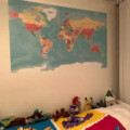 voorbeeld wereldkaart kinderkamer landkaart kleuren