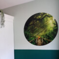 muurcirkel jungle slaapkamer decoratie muurdecoratie groen ideeen inspiratie