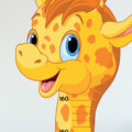 muursticker groeimeter giraffe baby kinderkamer