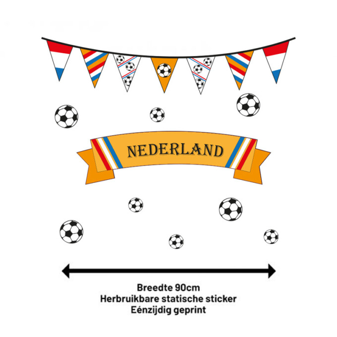 raamstickers set ek nederland oranje hup holland hup decoratie tuin