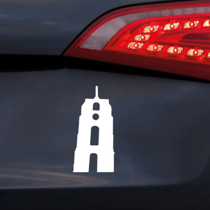 oldehove sticker autosticker achterkan tklein groot muur