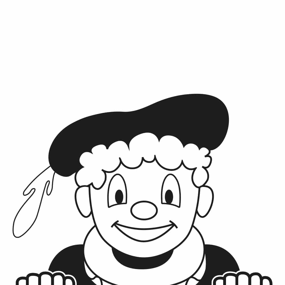 Gluurpiet raamsticker sinterklaas Gluurpiet raamsticker sinterklaas