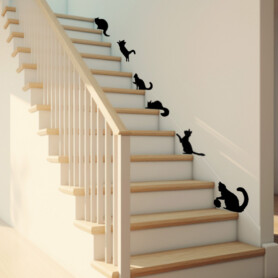 schattige katten trapsticker schattig creatief diy muurstickerstunter