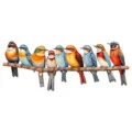 muurstickers vogels op tak kleurrijk kleine vogels woonkamer ideeen muurdecoratie wand